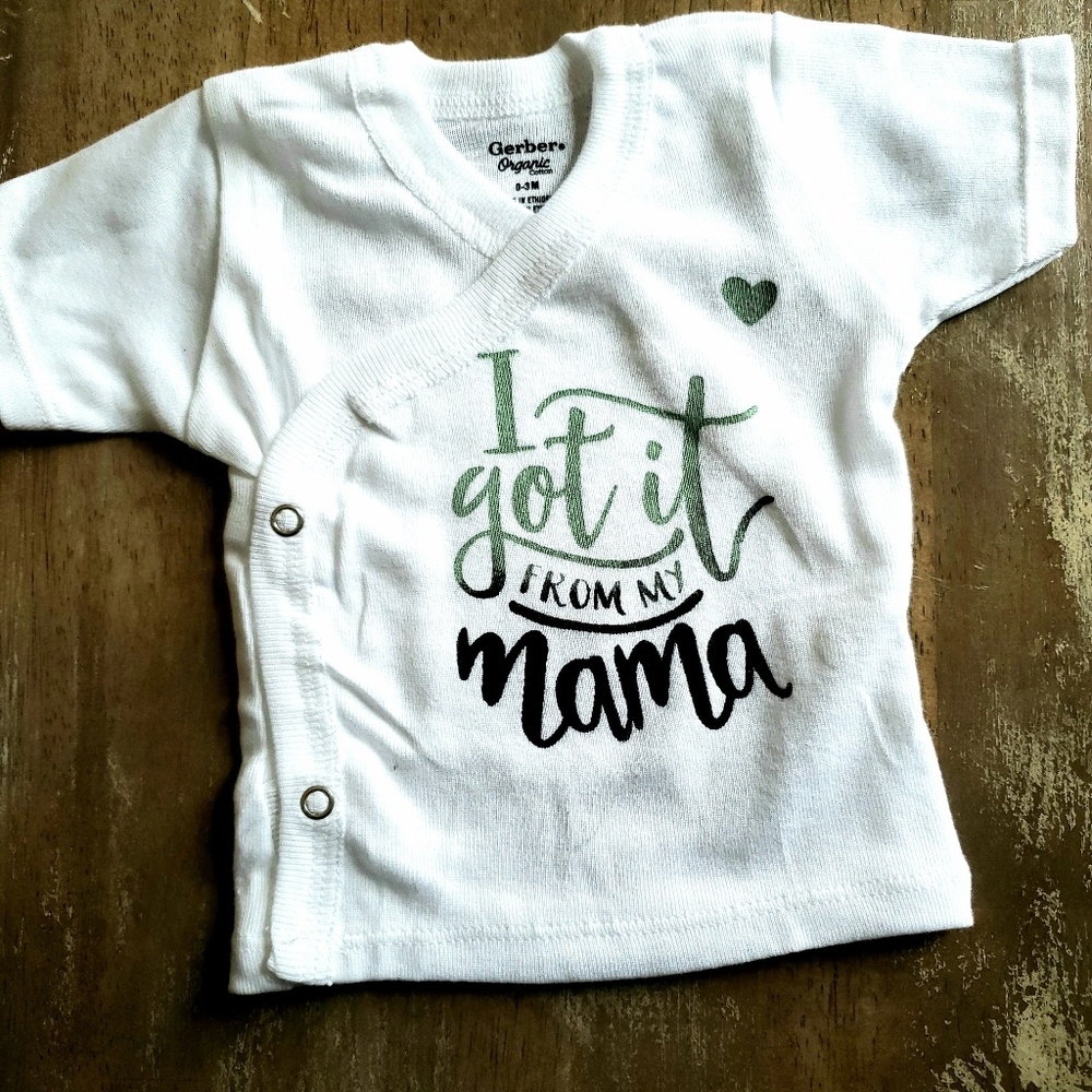 Arrow Rose baby snap shirt "I get it from my mama"